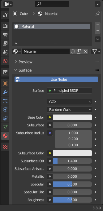 Material Properties View